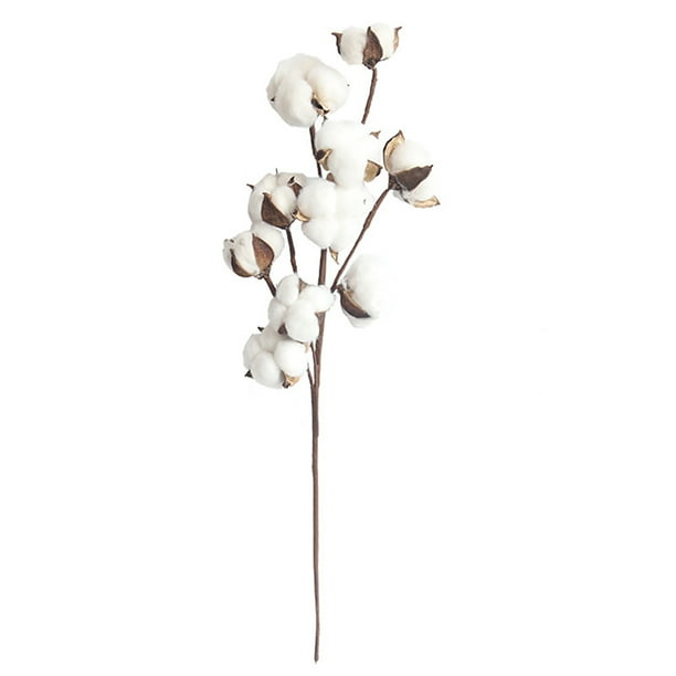 1Pc Dried Fake Cotton Flower Artificial Plant Floral Branch Party Home Decor Hot
